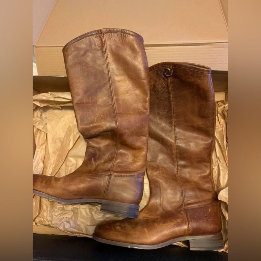 Melissa Button Leather Boots Tall